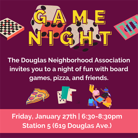Douglas Neighborhood Game Night event graphic