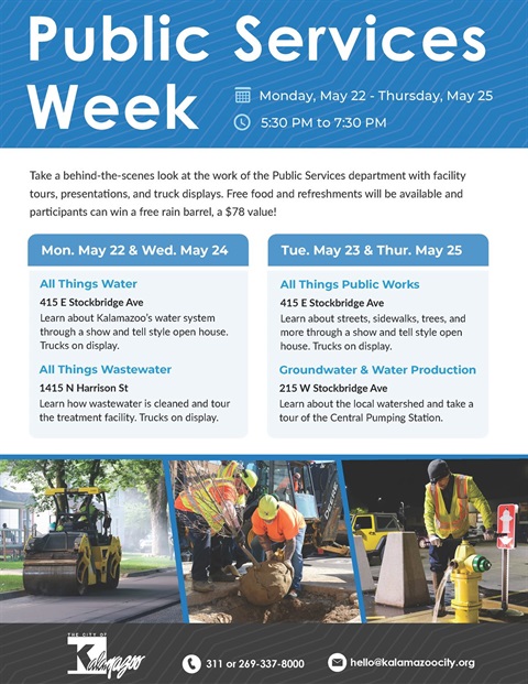 Image of a flyer with details for Public Services Week 2023