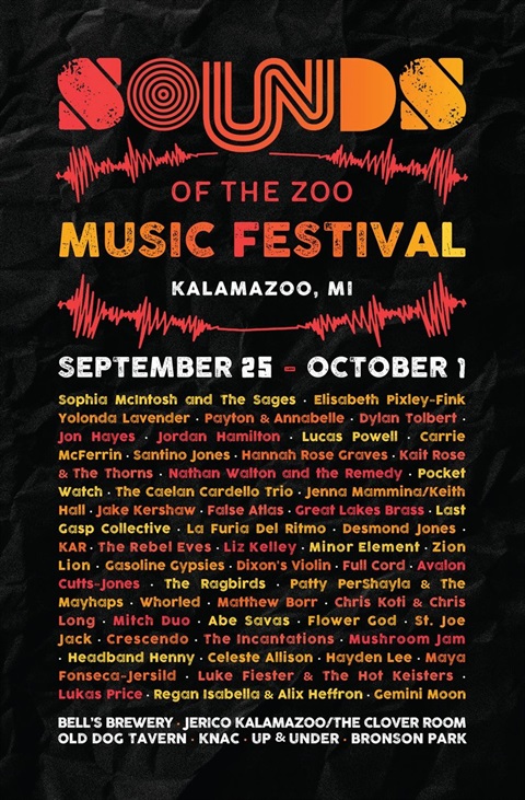 Image of a posted for Sounds of the Zoo