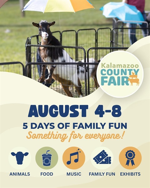 A flyer with information on the Kalamazoo County Fair