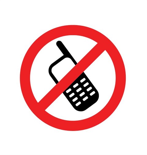 Graphic of a mobile device crossed out