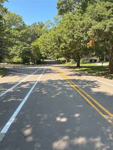 A photo of an interim intersection design in the Winchell Neighborhood