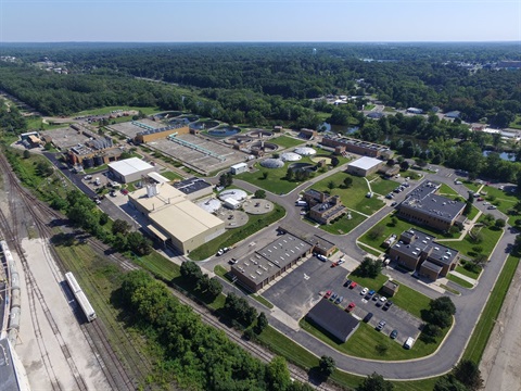 Aerial view of the Kalamazoo Water Reclamation Plant